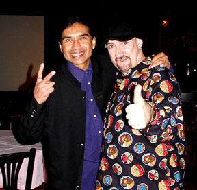 Ray Cepeda with "Voices of Latin Rock" author, Jim McCarthy at the Latin Rock show.